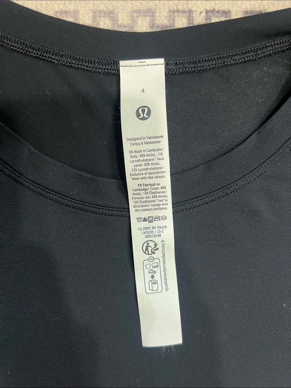 lululemon athletica Black Long-Sleeve Crew Top